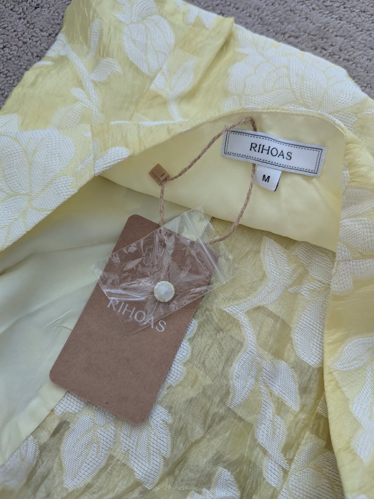 Nwt Yellow Floral Halter Top — image 4 of 6